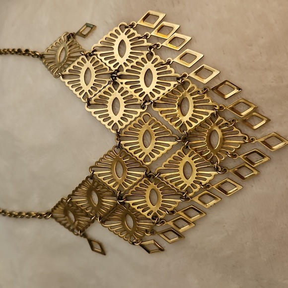 Vtg SARAH COVENTRY 1974 Mandarin Magic Bib Fringe Statement Necklace - Picture 7 of 9